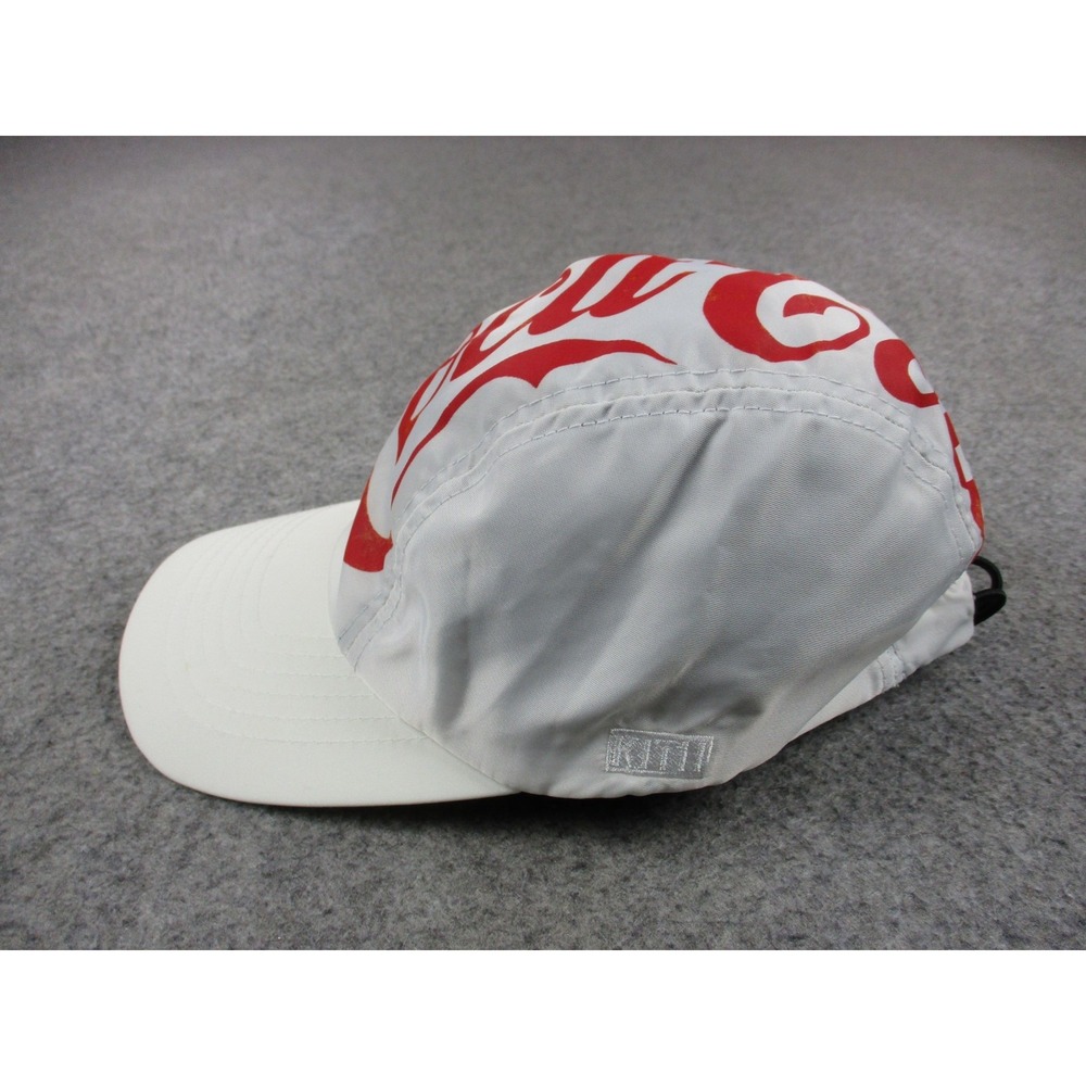 KITH Hat Cap Strap Back Mens White Red Coca Cola Mitchell Ness Panel Nylon - Picture 6 of 16